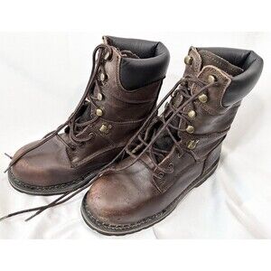 McRae Steel Toe Leather Work Boots Oil Resistant MR88344 Men's Size 7.5M